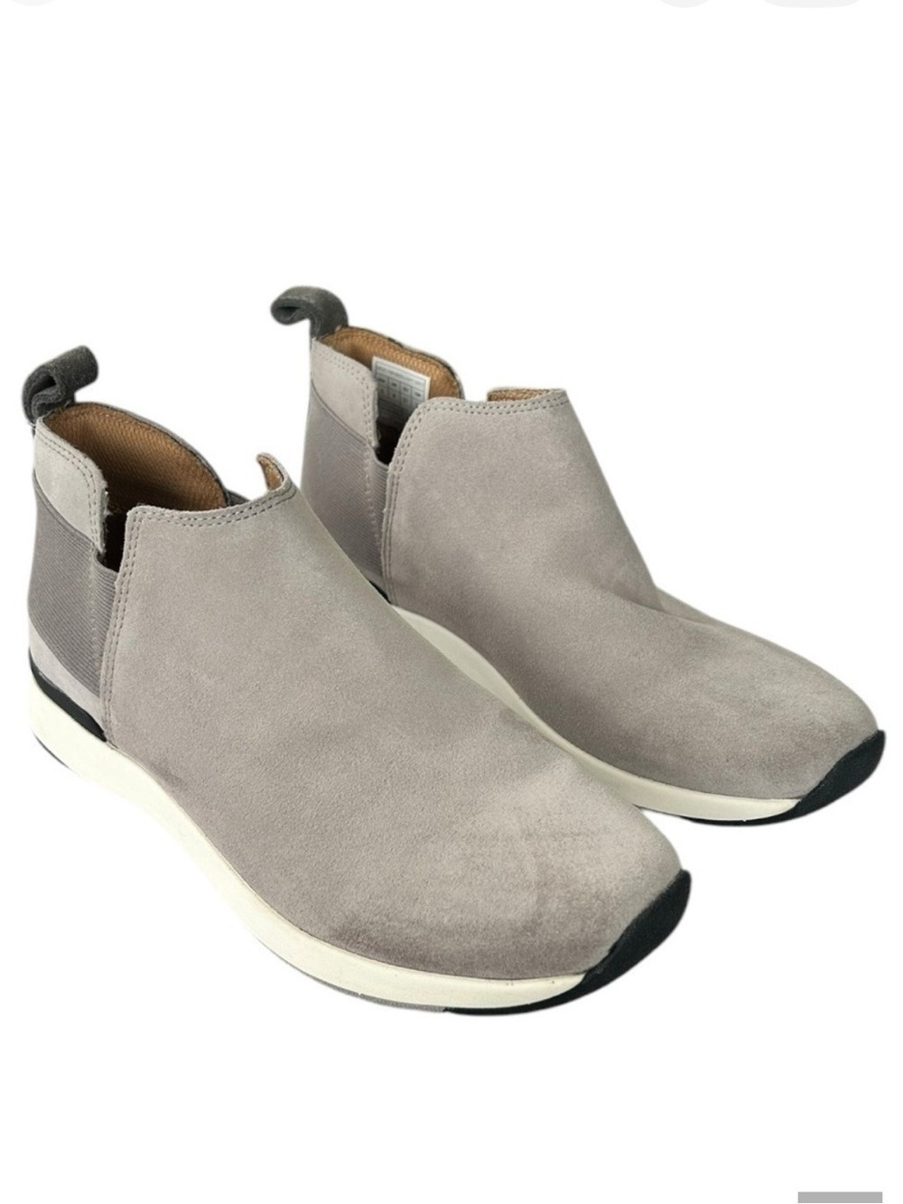 VIONIC Cece Light Grey Suede Slip-On Casual Ankle Booties Boot Women’s Size 6